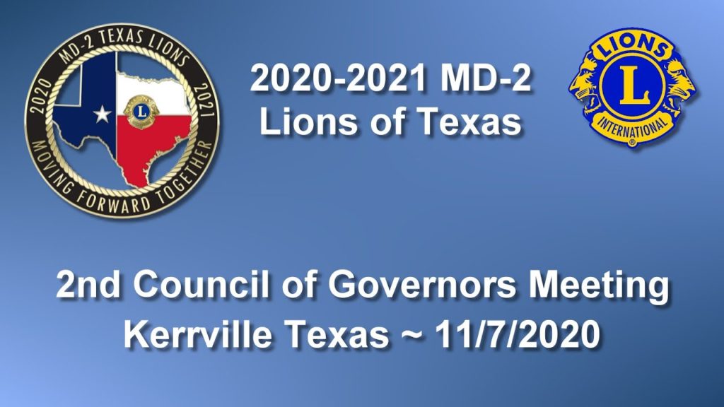 2020-2021 MD-2 2nd Council of Governors Meeting