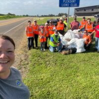 District 2-X2 – Mt. Pleasant Lions Cleaning Up Their Community